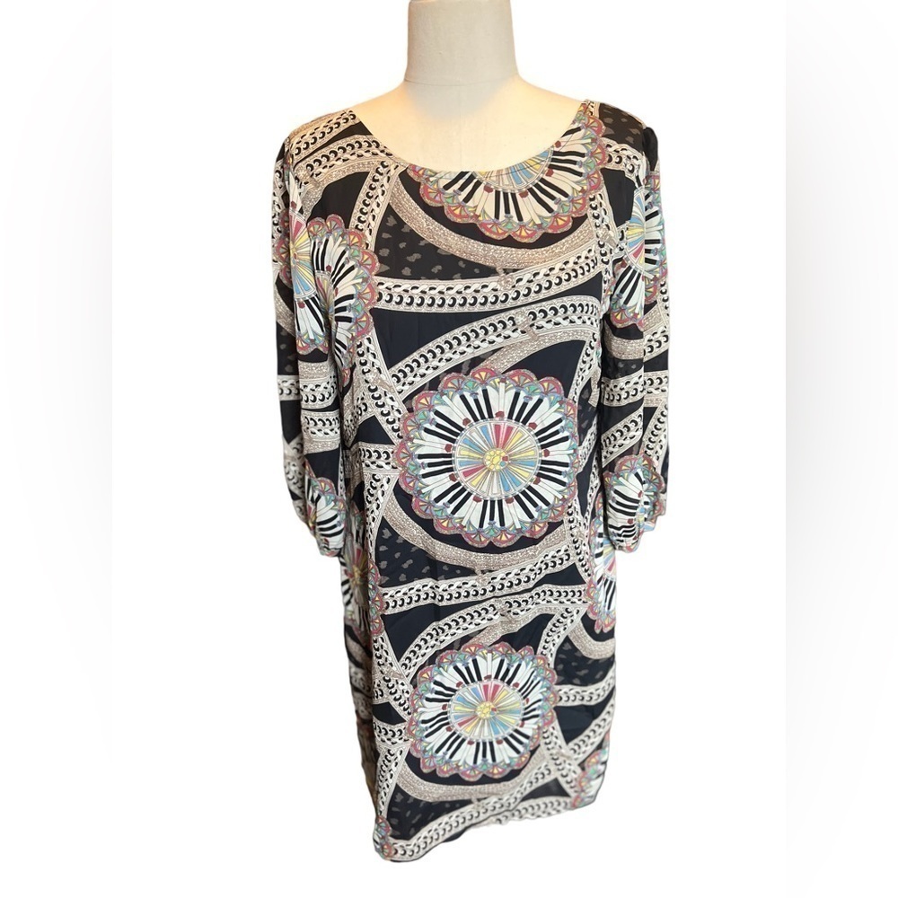 ANTHROPOLOGIE Tulle mini geometric dress